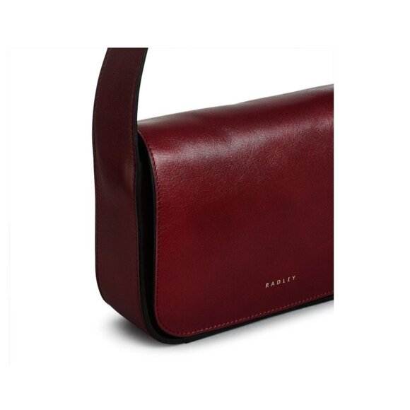 RADLEY London Westwell Lane smooth leather flap small crossbody -Cranberry /Wine - Picture 4 of 7